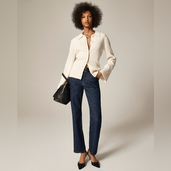 J. Crew Sweaters - NWT J.Crew Milano-Stitch Cinched-Waist Cardigan in Ivory